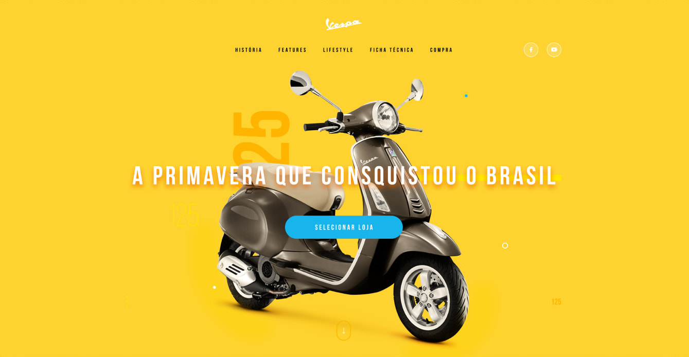 Vespa's landpage section demo