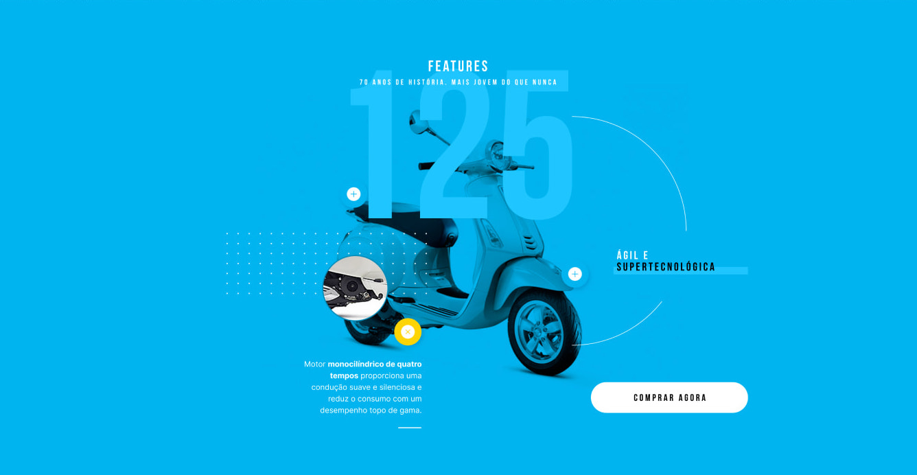 Vespa's landpage section demo